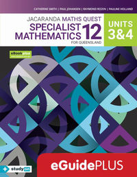 Jacaranda Maths Quest 12 Specialist Mathematics Units 3&4 for Queensland eGuidePLUS (Online Purchase) Image