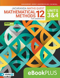 Jacaranda Maths Quest 12 Mathematical Methods U3&4 for Queensland eBookPLUS + StudyOn Math Methods U3&4 for Qld (Online Purchase) Image