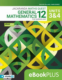 Jacaranda Maths Quest 12 General Mathematics U3&4 for Queensland eBookPLUS + StudyOn Gen Math U3&4 for Qld (Online Purchase) Image