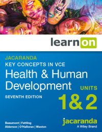 Jacaranda Key Concepts in VCE Health & Human Development Units 1 and 2 7E LearnON (Online Purchase) Image